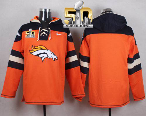 Nike Broncos Blank Orange Super Bowl 50 Player Pullover NFL Hoodie - Click Image to Close
